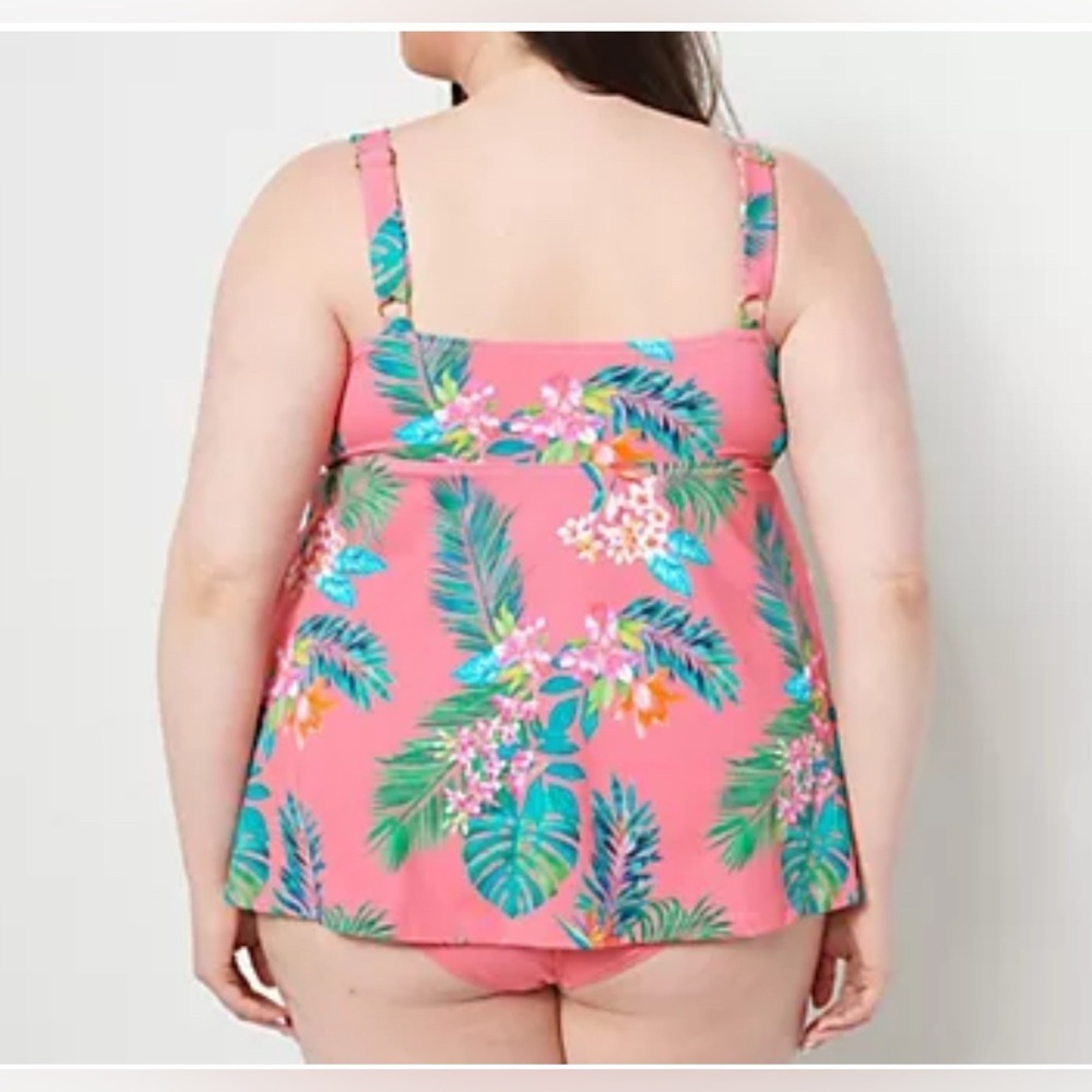 Kim Gravel x Swimsuits For All Flowy Tankini and Brief Set Solid Onyx Size 12 - Picture 2 of 4